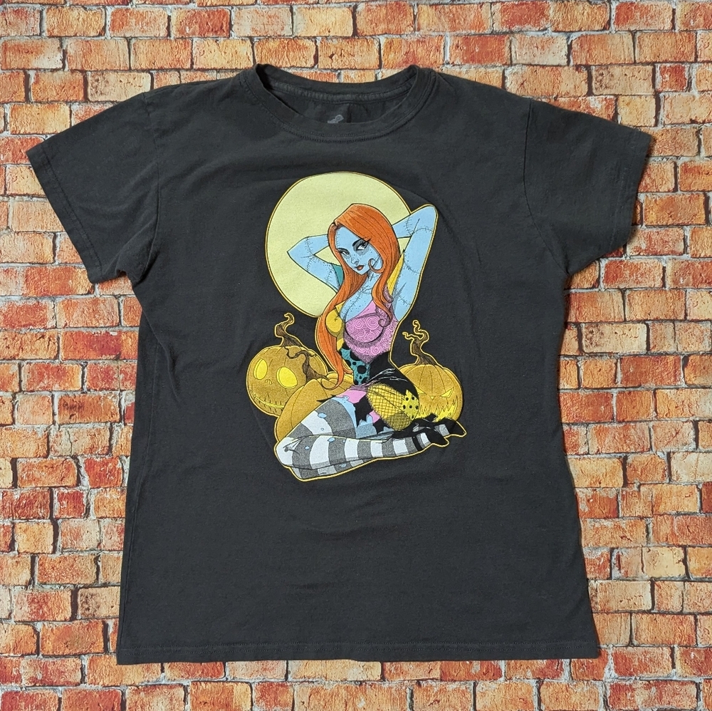 Sally Ragdoll Pin-Up Nightmare Before Christmas Pumpkin Patch T Shirt Size XXL
